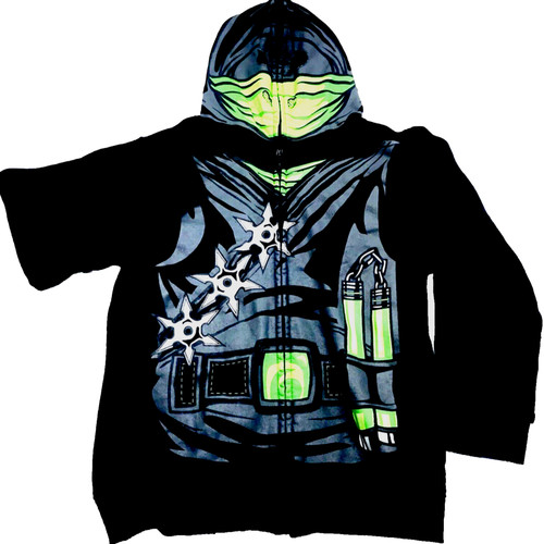 Ninja costume hoodie zip - costume,