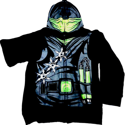 Ninja hoodie costume zip over - hoodie,